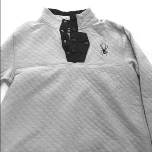 Men's Quilted Pullover Fleece Sweater